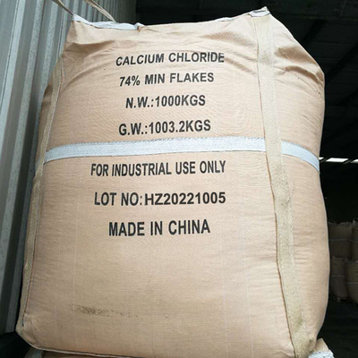 1000kg / Bao CaCL2 Canxi Clorua 74% Canxi Clorua Dihydrat vảy trắng