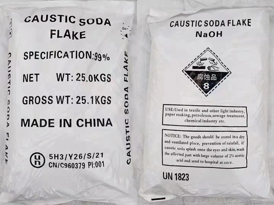 Caustic Soda mảnh Natri Hydroxide NaOH 99% 25kg / TÚI Để sản xuất xà phòng