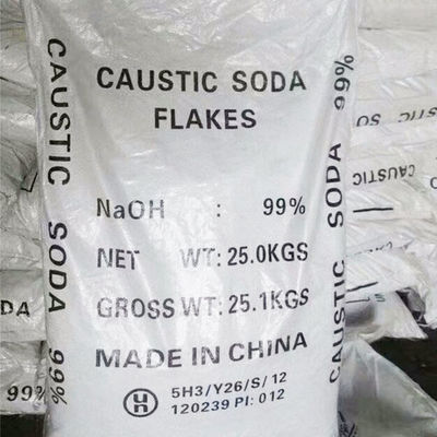 25 KG/BAG 99% độ tinh khiết Caustic Soda Sodium Hydroxide flakes Cas 1310-73-2 Cho sản xuất giấy