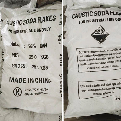 Nhất lượng công nghiệp 25kg/thùng Caustic Soda Natri Hydroxide NaOH 96%-99% cho các phản ứng hóa học